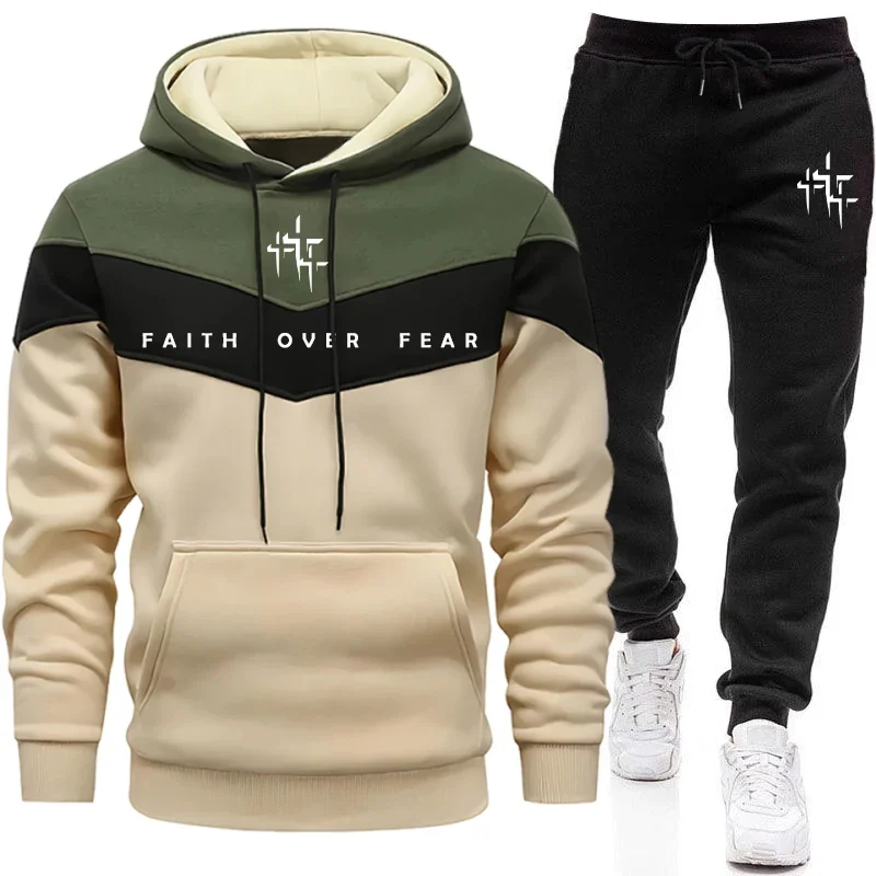 Winter Clothing For Men - Faith Over Fear trainingspak voor heren,