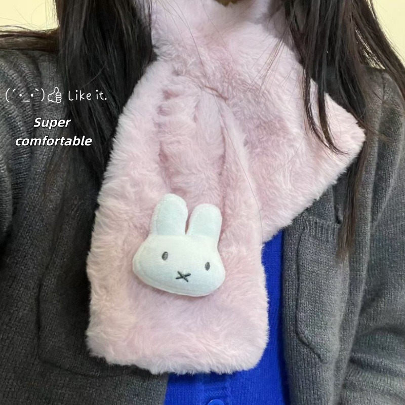 Winter Clothing Items - Witte Miffy-sjaal | Veelzijdige nekwarmer voor