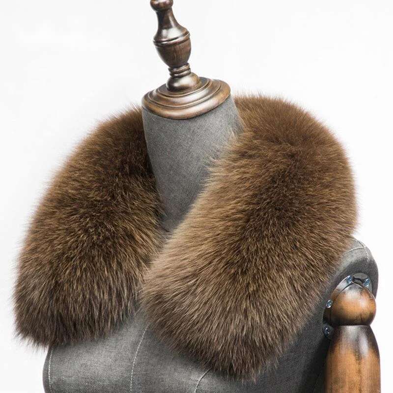 Winter Clothing Items - Winter Natuurlijke Vossenbont Sjaal Vierkante Kraag