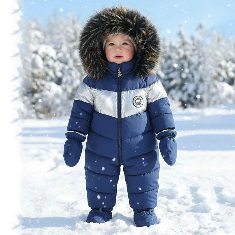 Winter Clothing Newborn - Winter pasgeboren baby romper met handschoenen