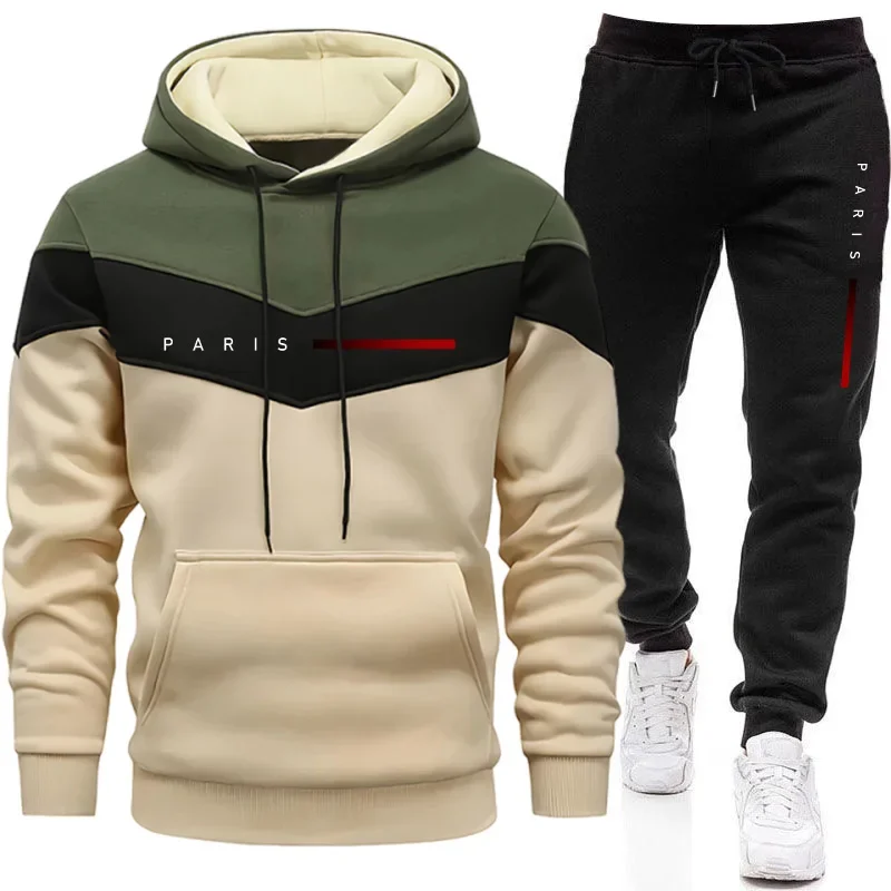 Winter Clothing Hoodie - Paris Fashion Heren Hoodies Set Dagelijks