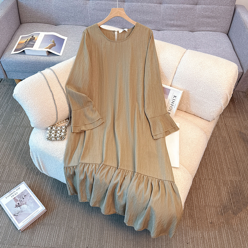 Elegante vintage O-hals effen  - Winter Clothing Plus Size recensie en prijs