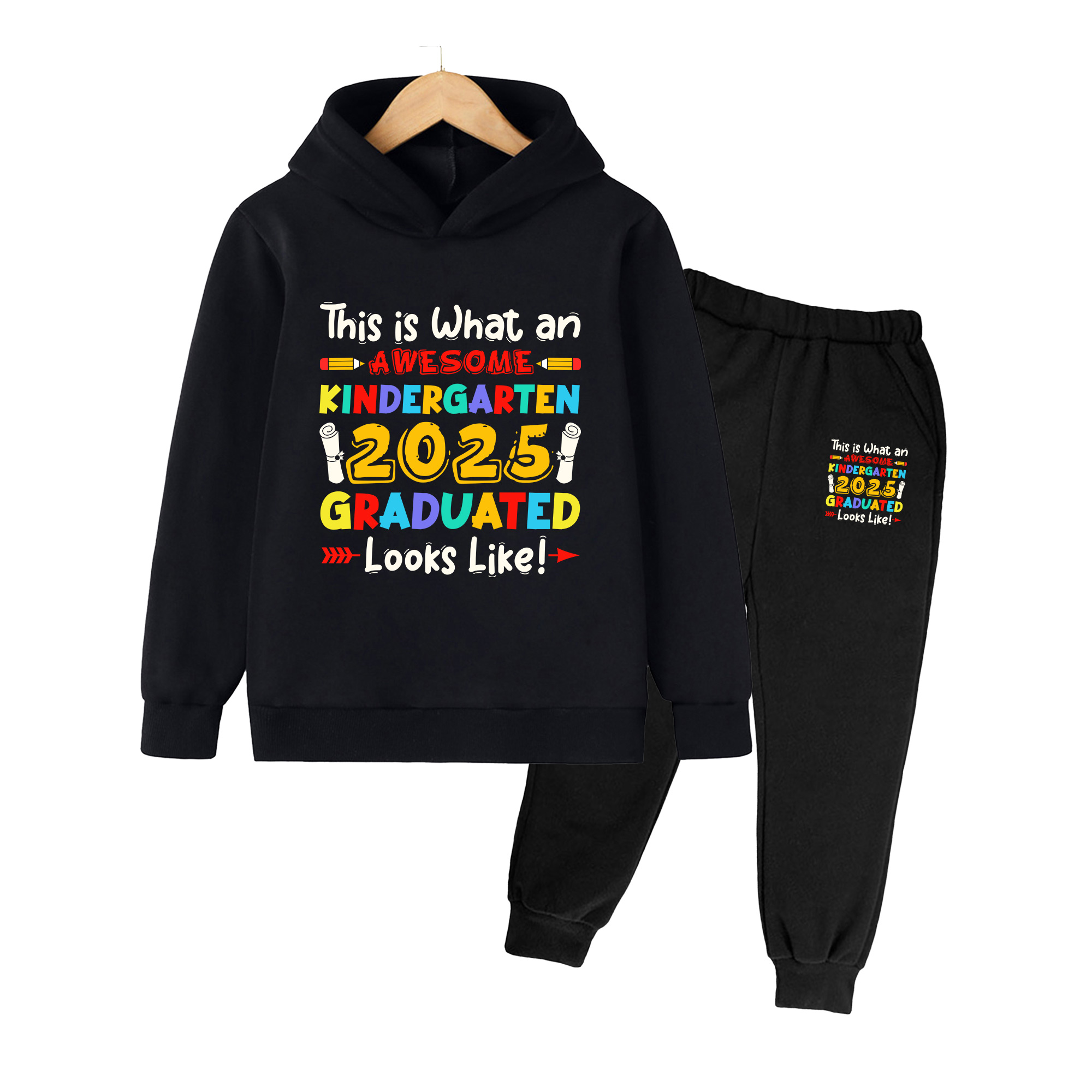 Kinderhoodie & Broek Set, Kleu - Winter Clothing Kindergarten recensie en prijs
