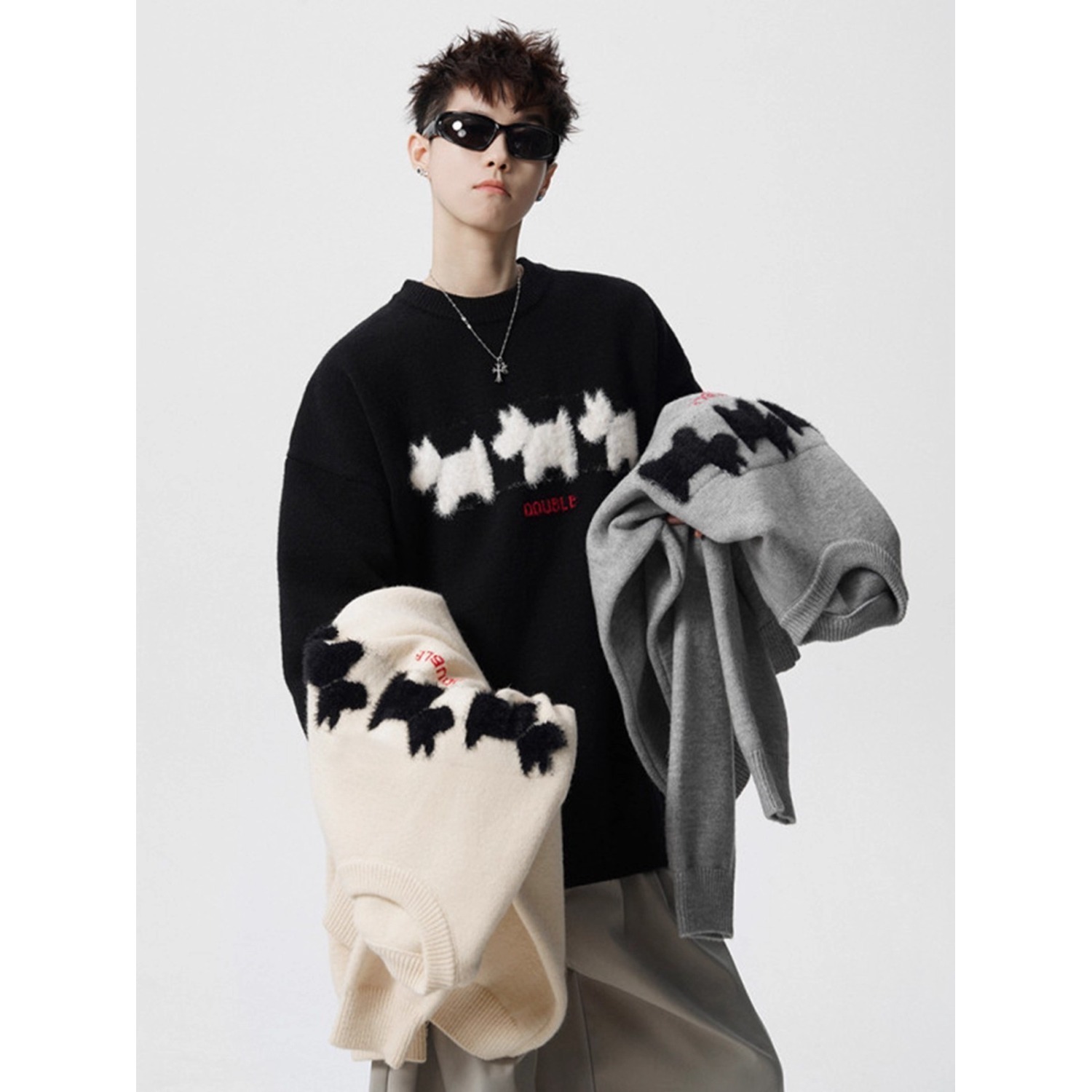 Nieuwe trui met ronde hals voo - Winter Clothing Brands recensie en prijs