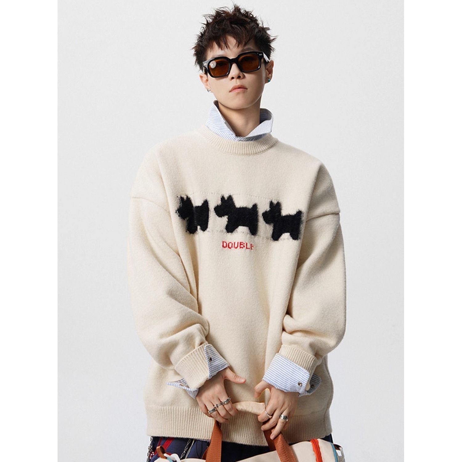 Nieuwe trui met ronde hals voo - Winter Clothing Brands recensie en prijs