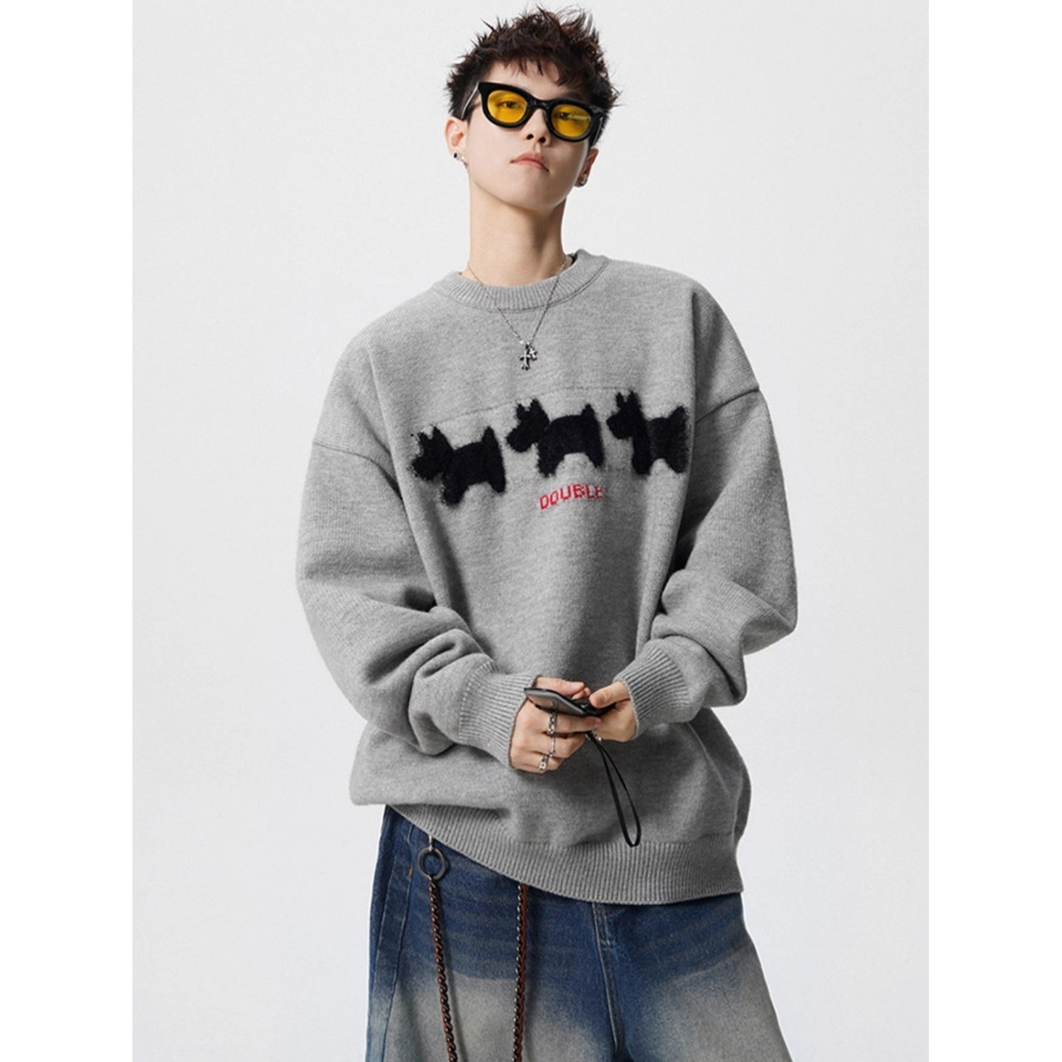 Nieuwe trui met ronde hals voo - Winter Clothing Brands recensie en prijs